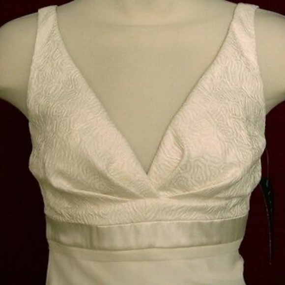 NICOLE MILLER SIMONE SILK CREPE DRESS GOWN 10 $1455 GS0005 IVORY - Picture 3 of 7